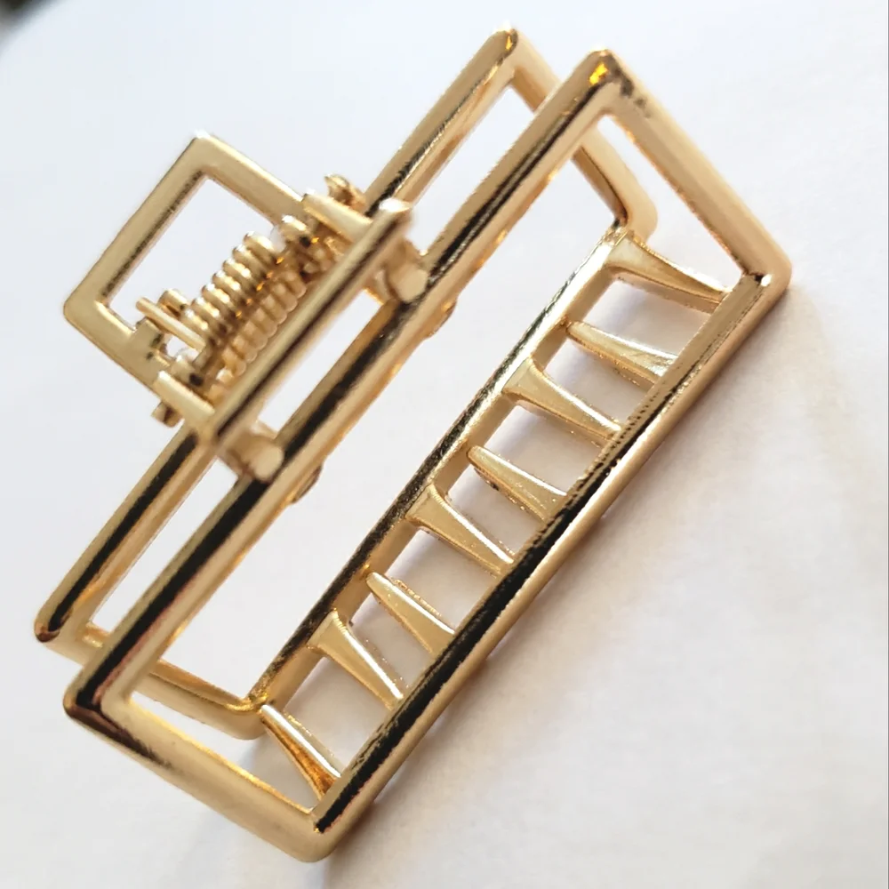 Gold Tone Metal Hair Claw Hair Clip